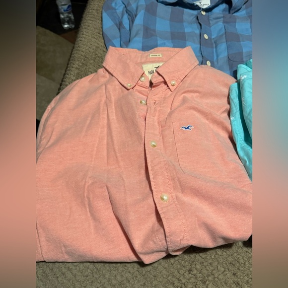 American Eagle Hollister Men’s Size Large Button Up Flannel Lot of 5 Excellent - Picture 2 of 9